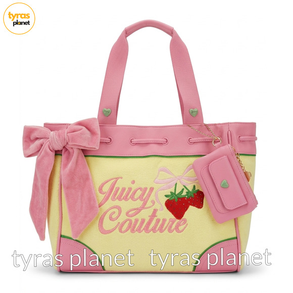 Juicy Couture Handbags - Juicy Couture Exclusive Yellow Iris Retro Strawberry Daydreamer Tote